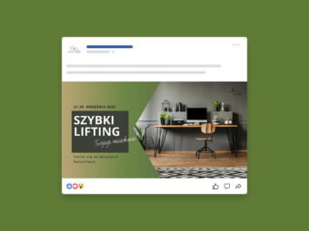 biurko na tle pokoju