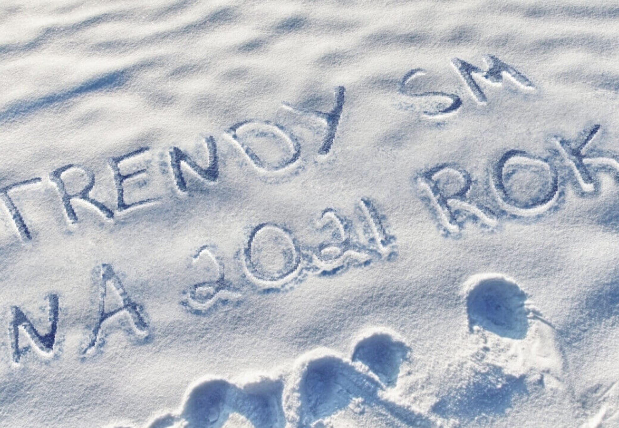 napis na sniegu